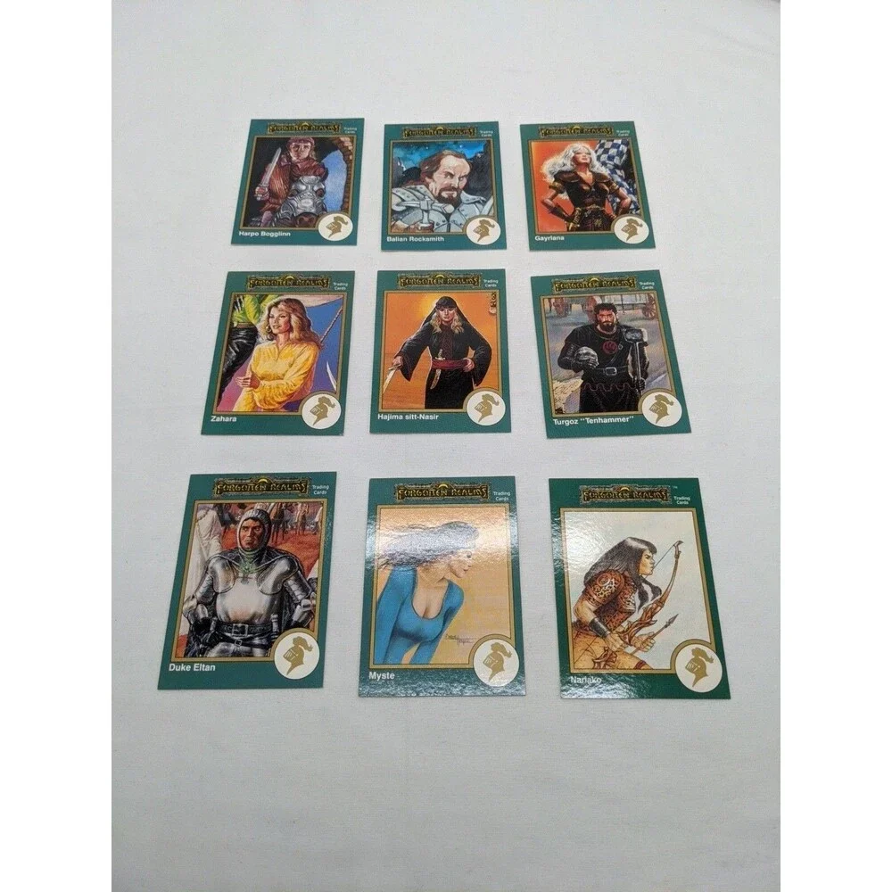 Lot Of (46) TSR 1993 Series Forgotten Realms Gold Border Trading Cards